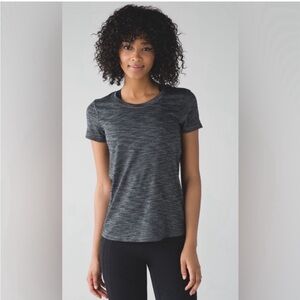 Lululemon Beat The‎ Heat Short Sleeve
Heathered Black